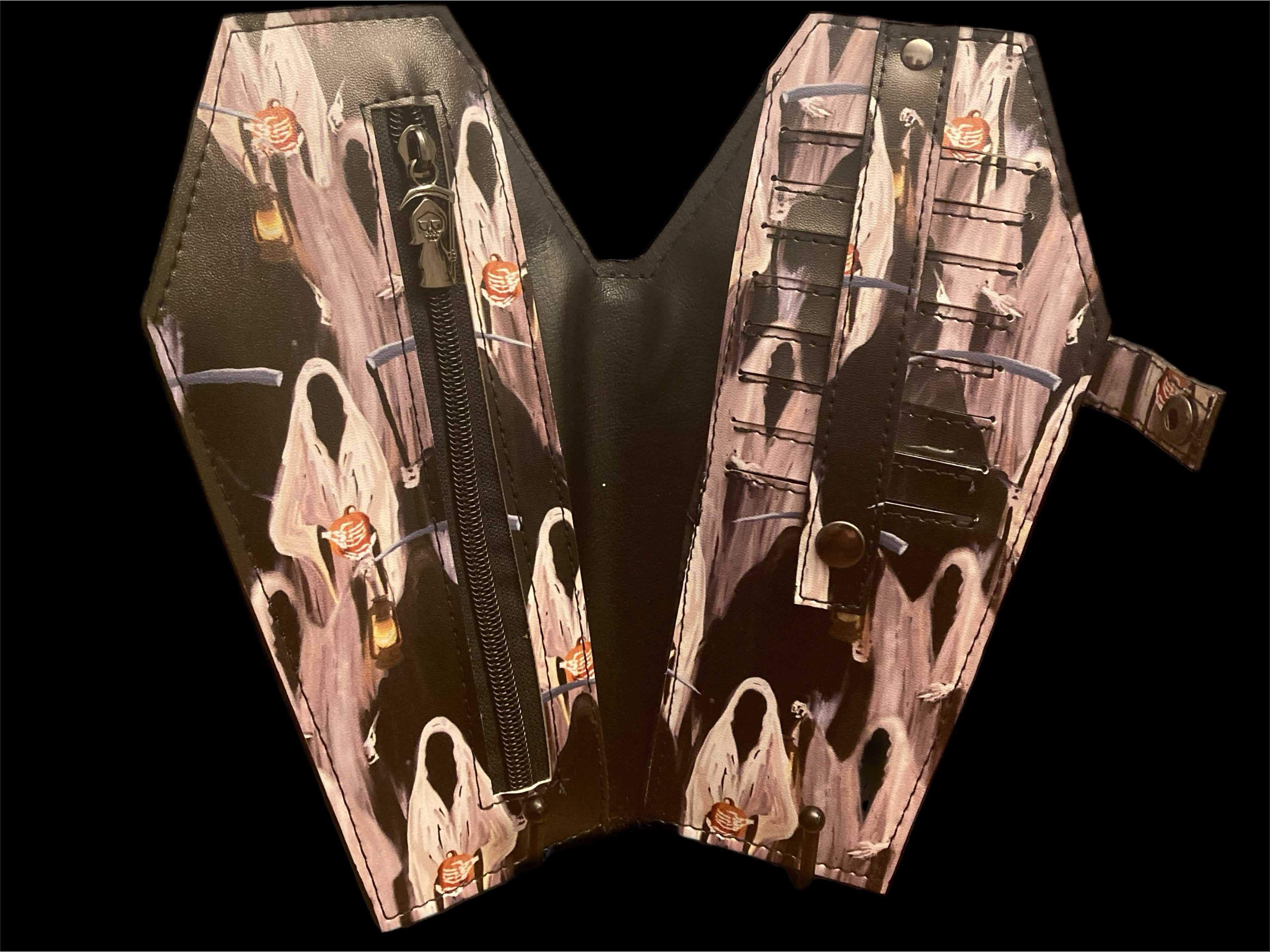 coffin wallet large grim reaper