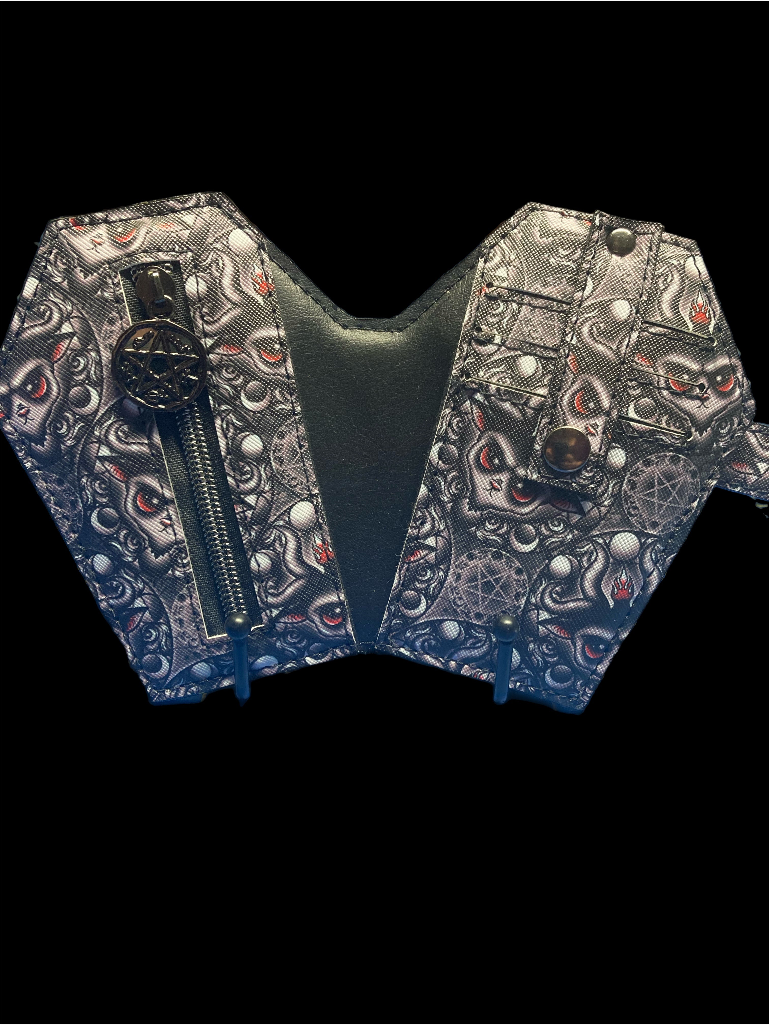 Coffin wallet small baphomat