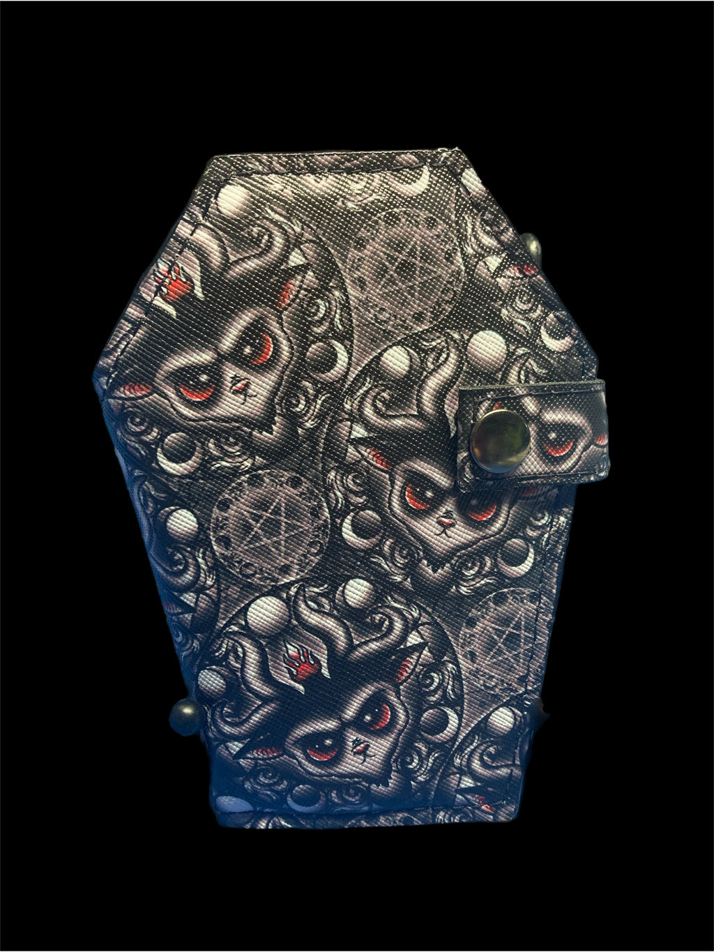 Coffin wallet small baphomat